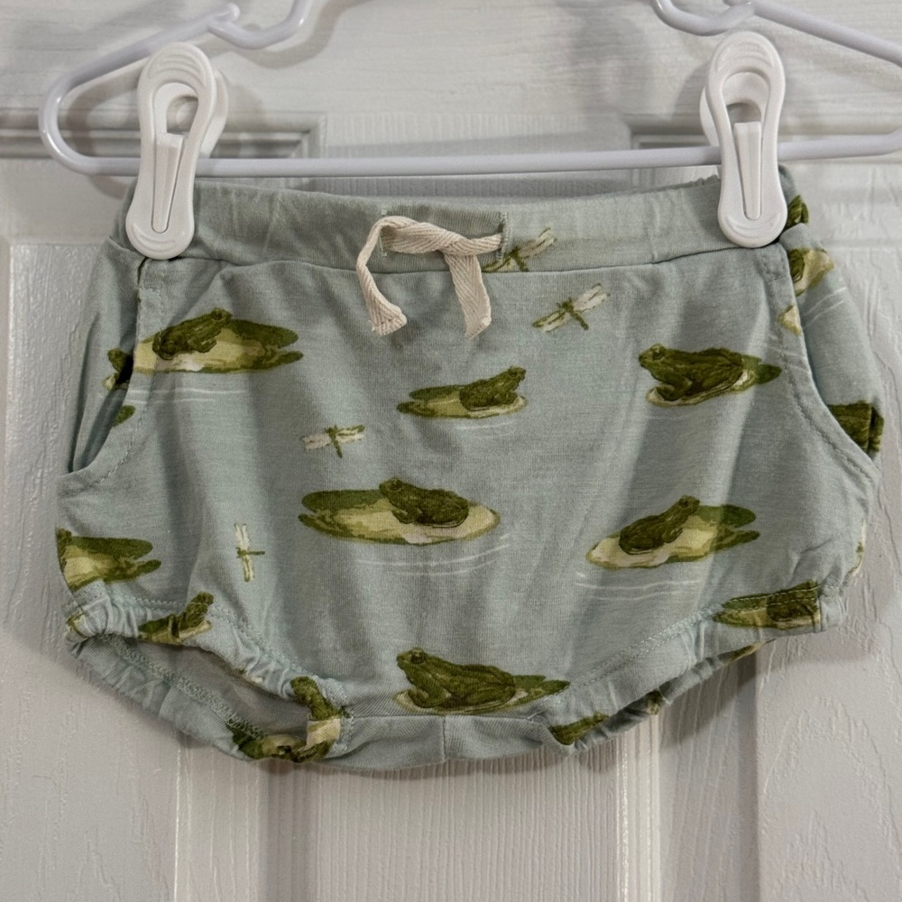 Milkbarn Baby Unisex Bamboo Green Diaper Cover with Frog Print with Pockets